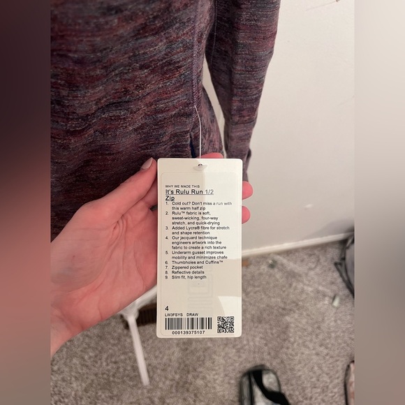 Lululemon Its Rulu Run Half-Zip Jacquard Size 4 NWT - Picture 8 of 10